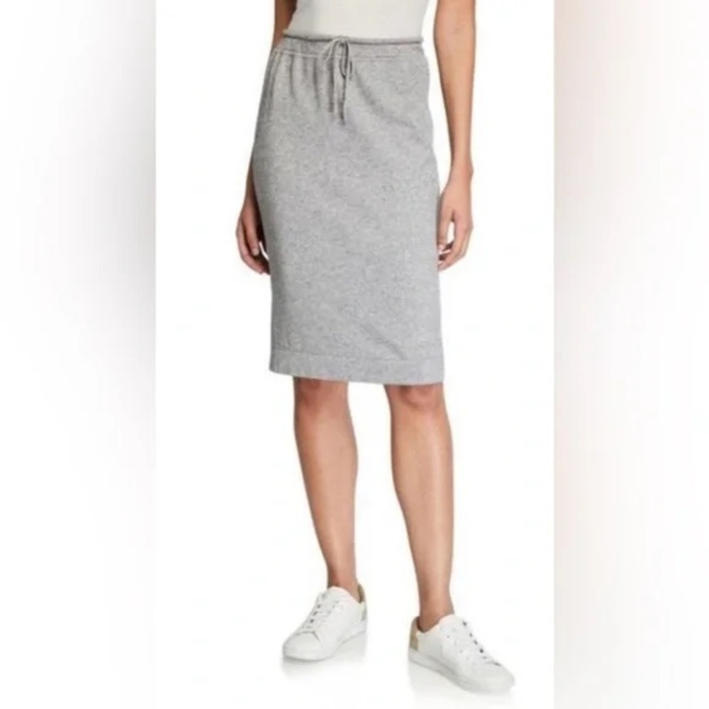 Vince Gray Wool Cashmere Pencil Skirt Knee-Length